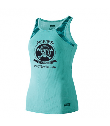 Camiseta sin mangas Mujer Piratas Celeste