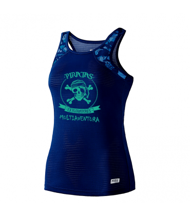 Camiseta sin mangas Mujer Piratas Azul